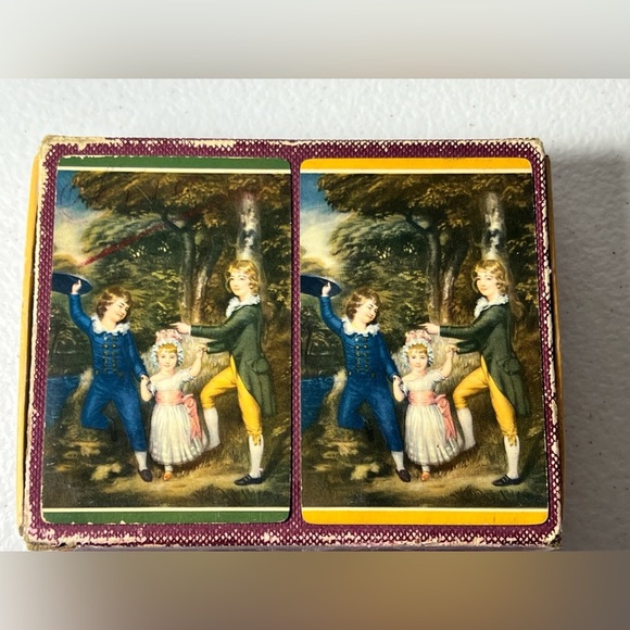 VTG Playing Cards Victorian Children 2 Decks A Western Product USA - Picture 1 of 12